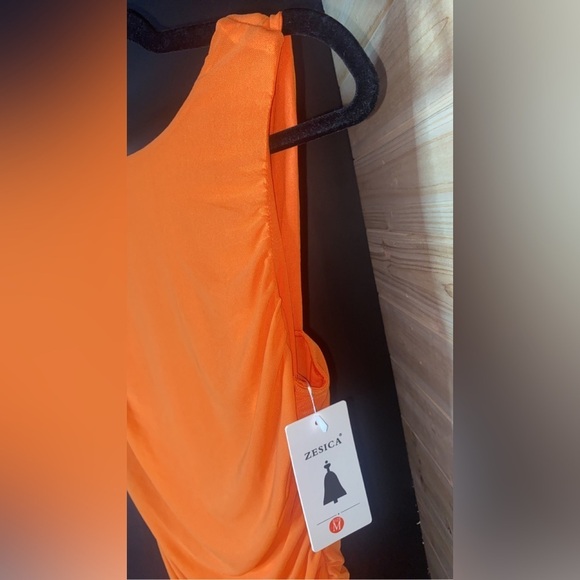 ZESICA Size M Ruched Bodycon Sleeveless Backless Dress Ruffle Mermaid Cocktail - Picture 8 of 11